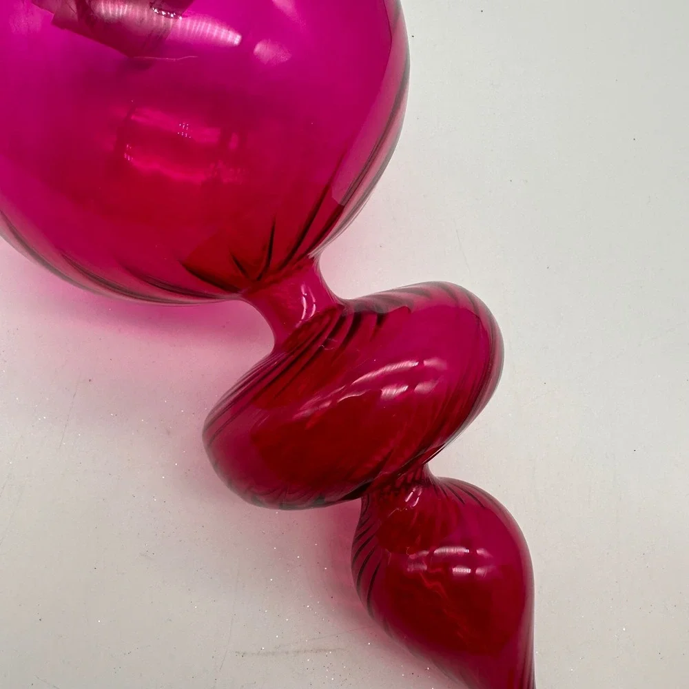 Christopher RADKO SPIRAL‎ FANTASIES Fuchsia Italian Drop Ornament 1997 97-310-0